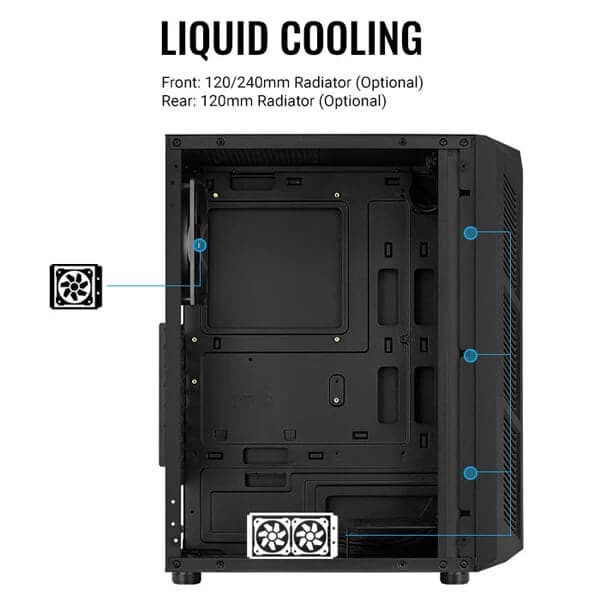 AEROCOOL Prime RGB ATX Mid Tower Cabinet (Black)