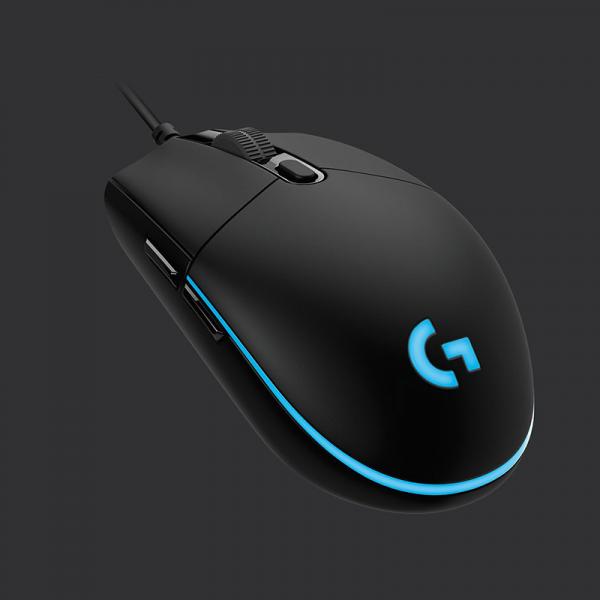 LOGITECH G Pro Wired Ambidextrous Gaming Mouse (16000DPI/6 Macro Buttons) (Black)