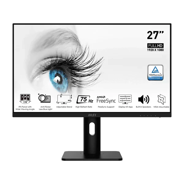 MSI PRO MP273QP 27 Inch FHD 75Hz VA Panel 108%SRGB AMD Free Sync Business Monitor