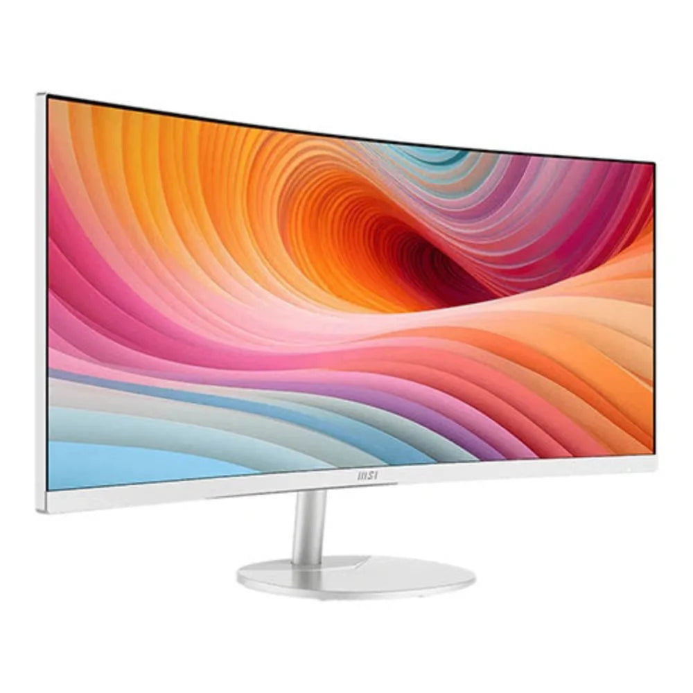 MSI PRO MP341CQW E12 34 Inch 2K UWQHD 120Hz VA Panel 114% SRGB 1MS Adaptive Sync Curved Business Monitor ( White )