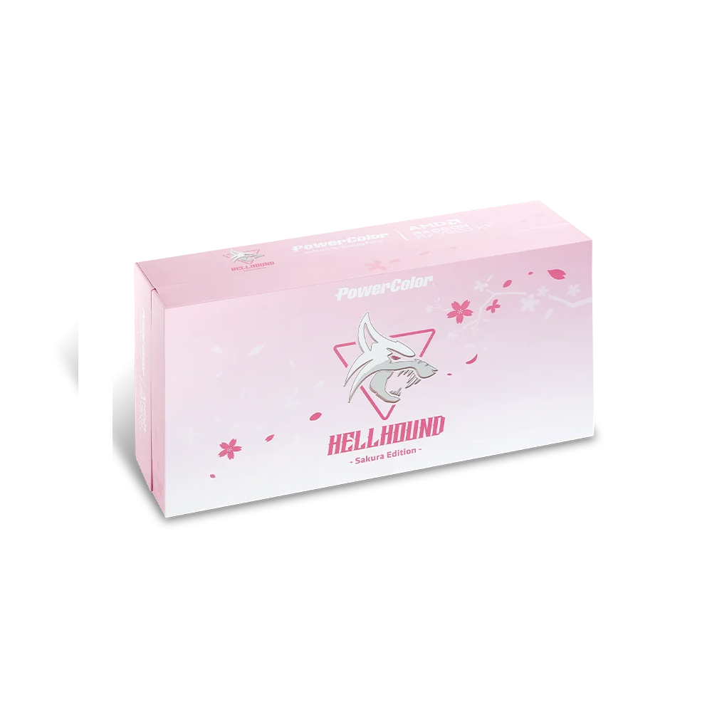 POWERCOLOR Radeon RX 7800 XT HellHound Sakura OC White 16GB AMD Graphic Card