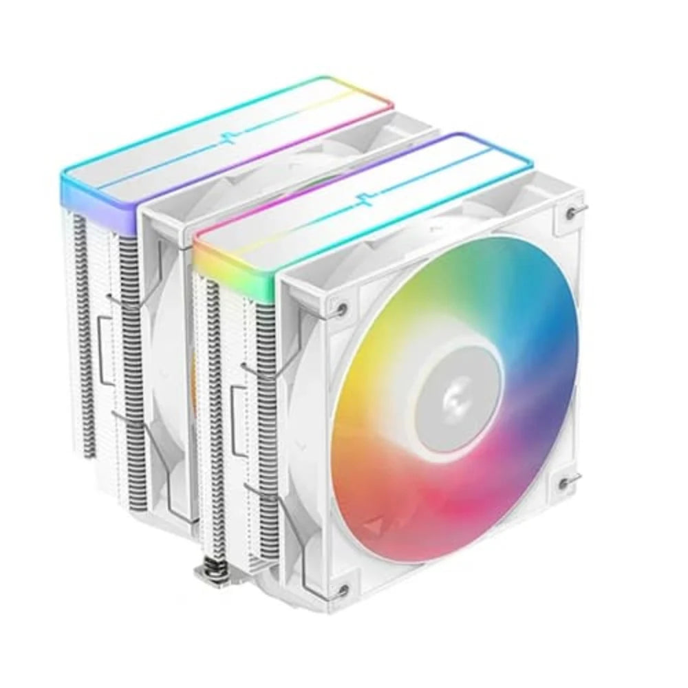 DEEPCOOL AG620 V2 ARGB 120mm Dual Tower CPU Air Cooler ( White )