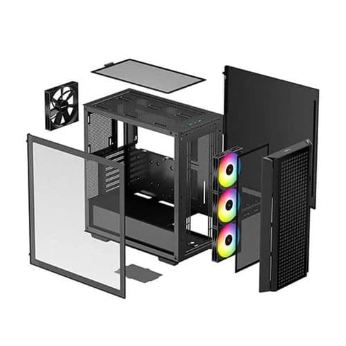 DEEPCOOL CG540 ARGB EATX Mid Tower Cabinet (Black)