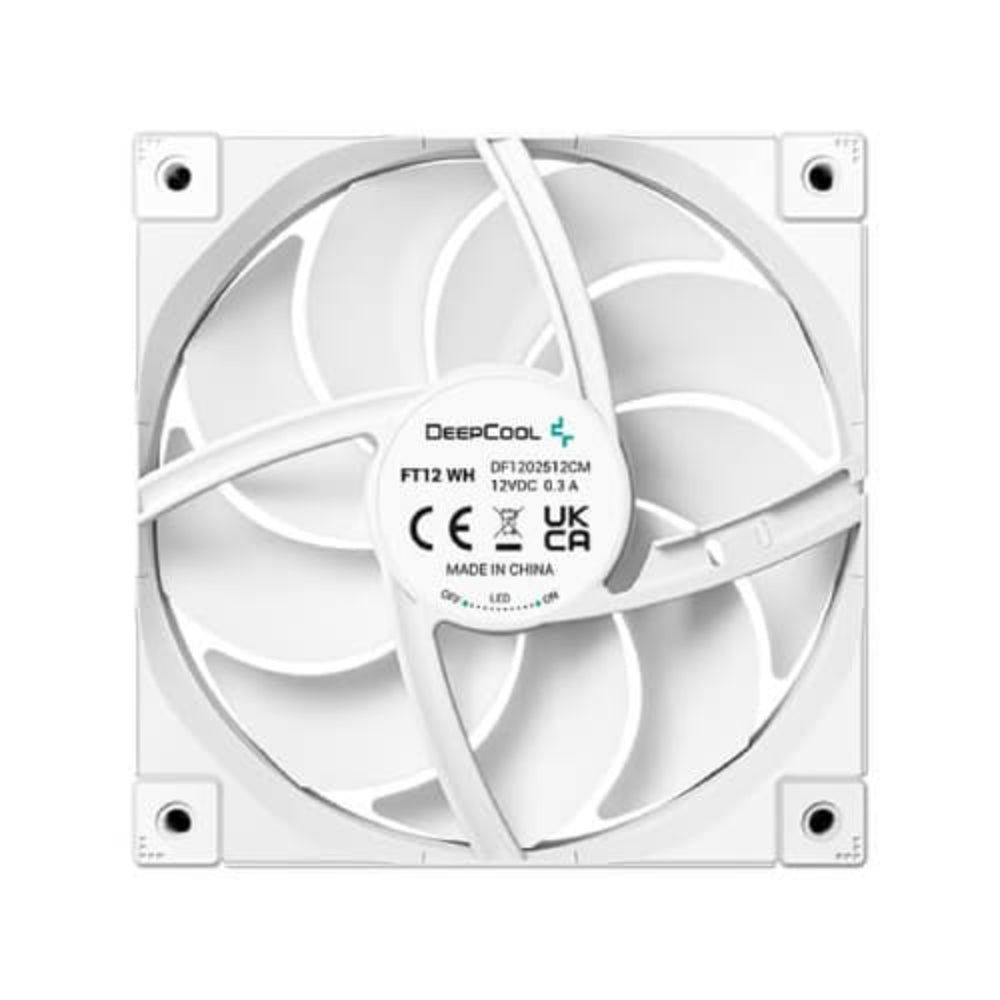 DEEPCOOL FT12 Non-RGB Cabinet Fan (White) (Triple Pack)