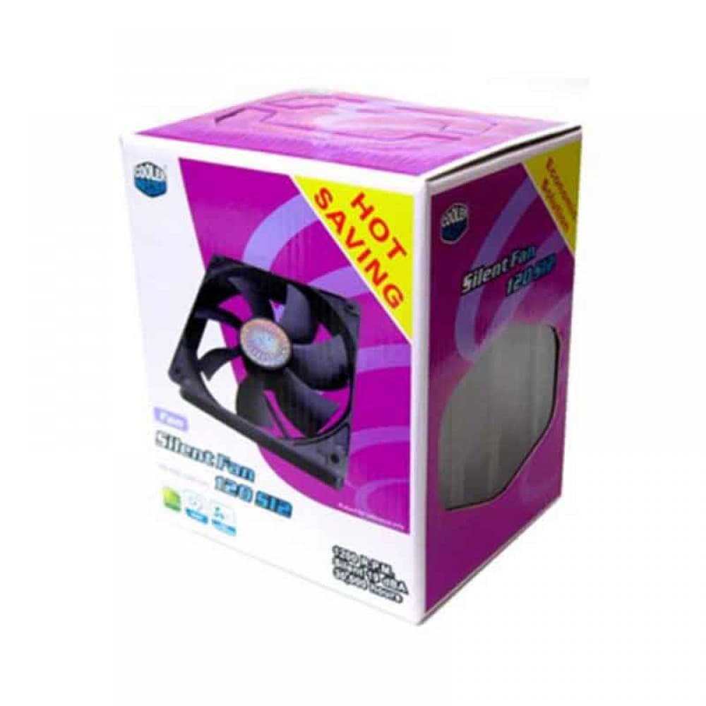 COOLER MASTER 120 S12 120mm Non-RGB Cabinet Fan (Black) (Four Pack)