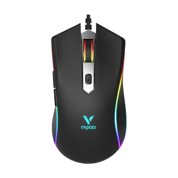 RAPOO V280 Wired Ergonomic Gaming Mouse ( V280 ) ( 7000DPI / 5 Macro Button ) ( Black )