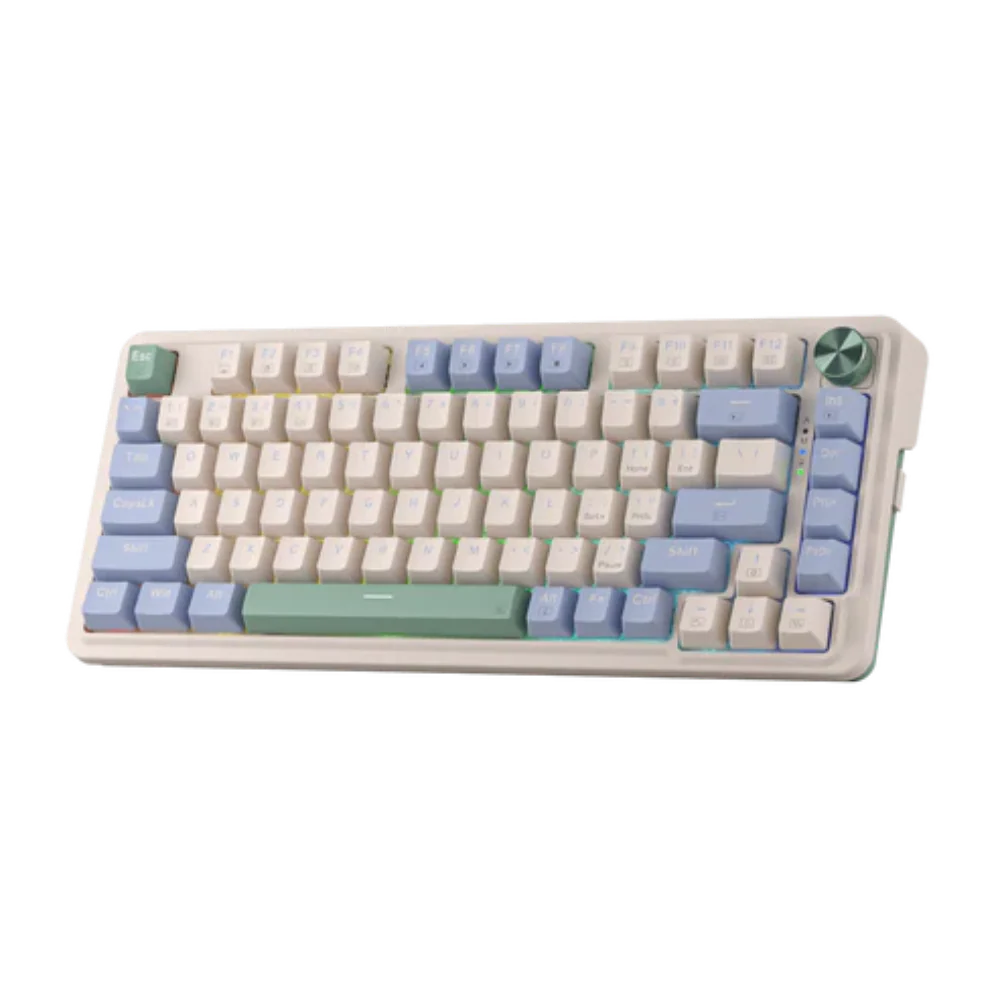 REDRAGON K673 Ucal Pro 65% Mechanical RGB Wireless Gaming Keyboard ( Vintage Blue ) ( Linear Red Switches )
