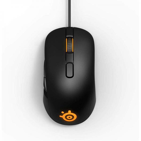 STEELSERIES Rival 105 Prism RGB Wired Ergonomic Gaming Mouse ( RIVAL-105 ) ( 4000DPI / 6 Macro Button ) ( Black)