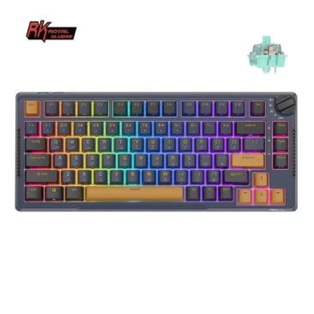 ROYAL KLUDGE RK H81 75% Wireless Mechanical Gaming Keyboard ( Star Night ) ( Brown Switch )