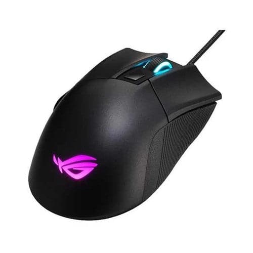 ASUS ROG Gladius II Core Wired Erognomic RGB Gaming Mouse ( ROG-GLADIUS-II-CORE ) ( 6200DPI / 6 Macro Buttons ) ( Black )