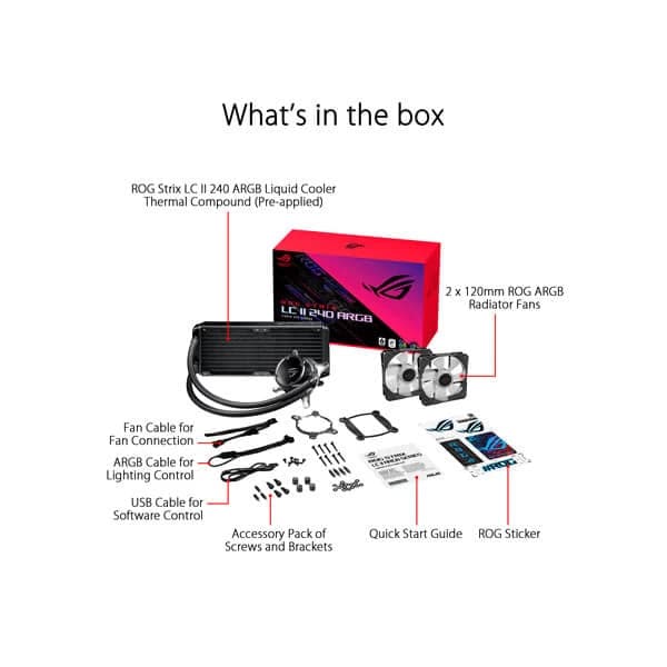 ASUS ROG Strix LC ll 240 ARGB AIO CPU Liquid CPU Cooler (Black)