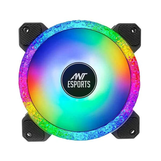 ANT ESPORTS RoyalFlow V2 120mm Auto RGB Cabinet Fan (Black) (Single Pack)