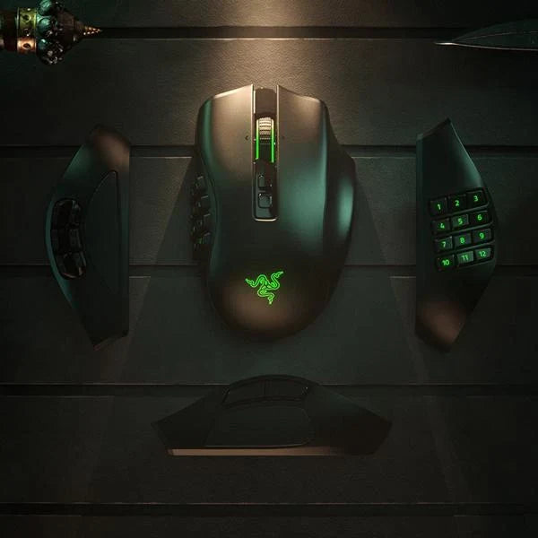 RAZER Naga Pro Wireless Ergonomic Gaming Mouse ( RZ01-03420100-R3A1 ) ( 20000DPI / 20 Macro Button ) ( Black )