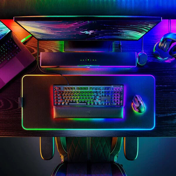 RAZER BlackWidow V4 Pro RGB Full Size Wired Gaming Keyboard (Linear Yellow Switch)