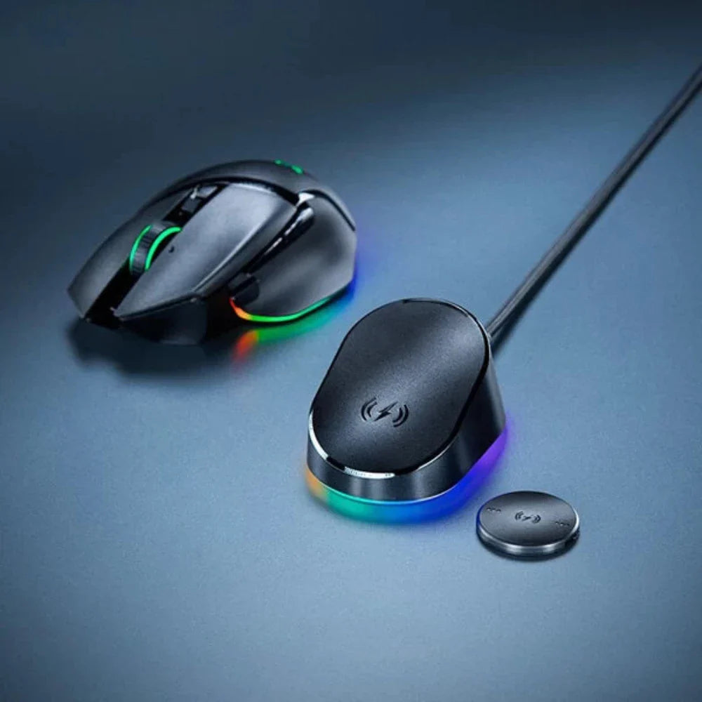 Razer Mouse Dock Pro (Magnetic Wireless Charging Dock For Razer Basillisk V3 Pro, Chroma RGB Underglow)
