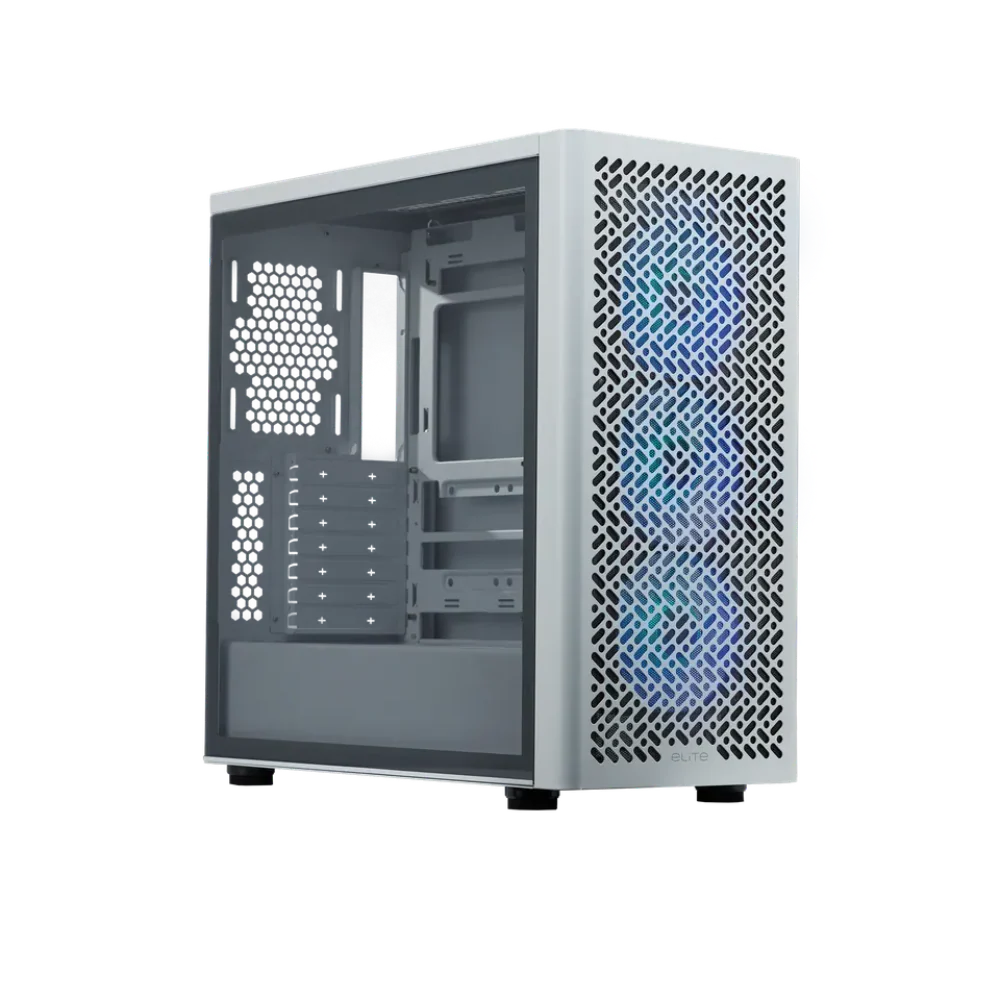 COOLER MASTER Elite 502 ARGB EATX Mid Tower Cabinet ( White )