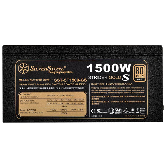 SILVERSTONE ST 1500 GS 1500W 80+ Gold Fully Modular ATX 2.0 Power Supply