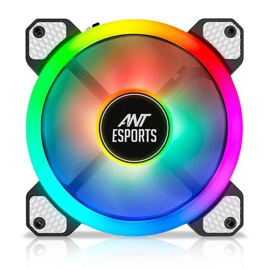 ANT ESPORTS SuperFlow V2 1200RPM 120mm Auto RGB Cabinet Fan (Black) (Single Pack)