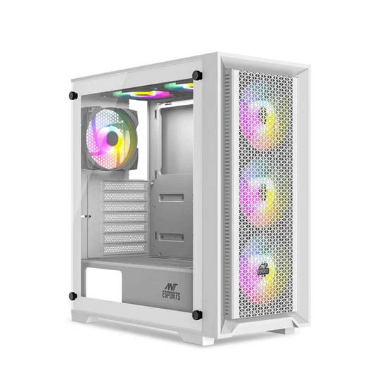ANT ESPORTS SX7 ARGB ATX Mid Tower Cabinet (White)