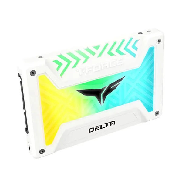 TEAMGROUP T-Force Delta RGB 500GB 2.5 SATA SATA 3 Solid State Drive (SSD) (White)