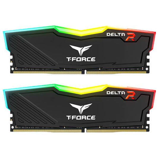 TEAMGROUP T-Force Delta RGB 16GB ( 8GB x 2 ) 3200MHz DDR4 RAM ( Black ) ( CL16 )
