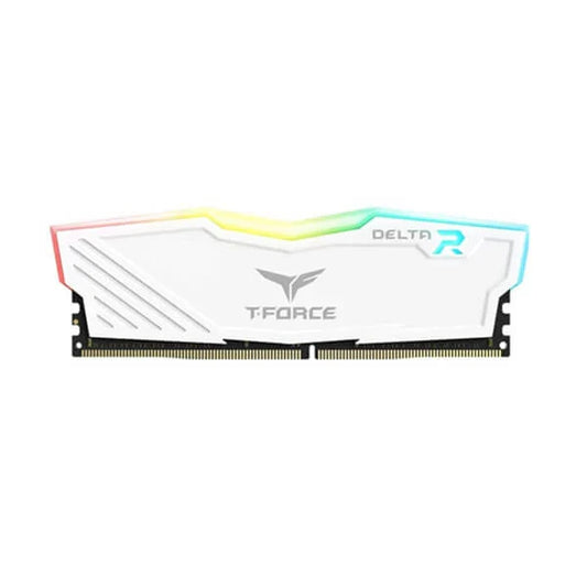 TEAMGROUP T-Force Delta RGB 32GB ( 32GB x 1 ) 3600MHz DDR4 RAM ( White ) ( CL18 )