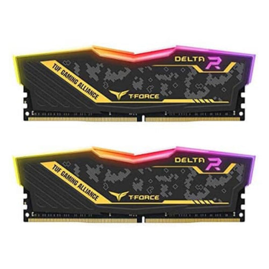 TEAMGROUP T-Force Delta TUF Gaming Alliance RGB 32GB ( 16GB x 2 ) 3200MHz DDR4 RAM ( Black ) ( CL16 )