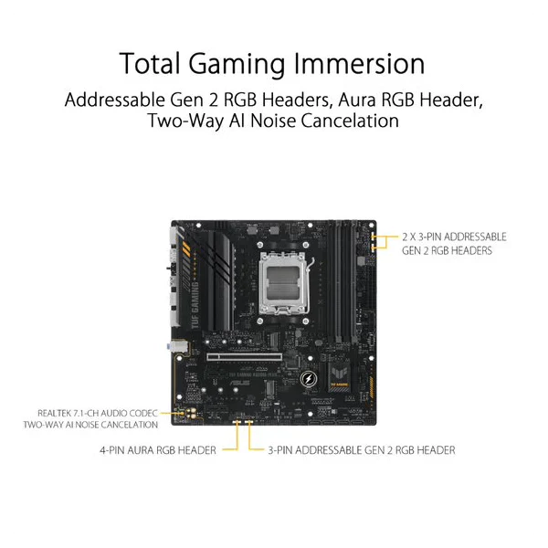 ASUS TUF Gaming A620M Plus DDR5 AMD Motherboard