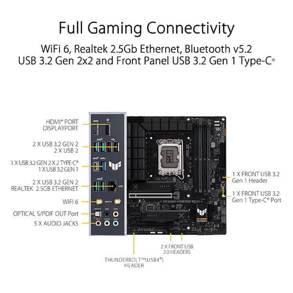 ASUS TUF Gaming B760M-Plus Wifi DDR4 Intel Motherboard