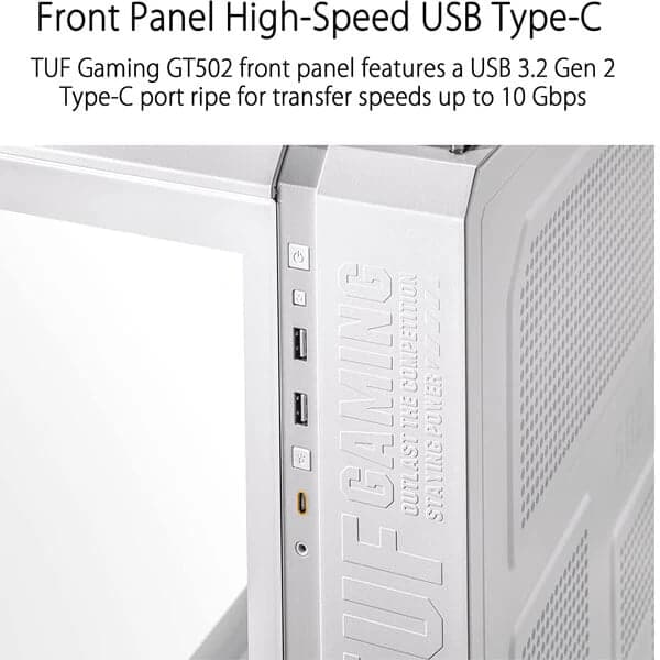 ASUS TUF Gaming GT502 ATX Mid Tower Cabinet (White)