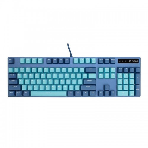 RAPOO V500 Pro RGB Semi Mechanical Full Size Gaming keyboard ( Cyan Blue )