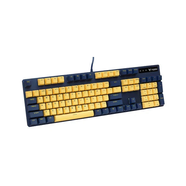 RAPOO V500 Pro Mechanical Full Size Gaming Keyboard ( Yellow / Blue )