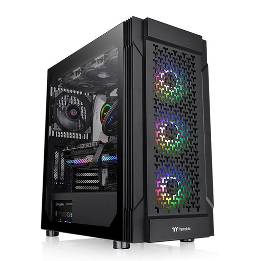 THERMALTAKE Versa T27 TG EATX ARGB Mid Tower Cabinet ( Black )