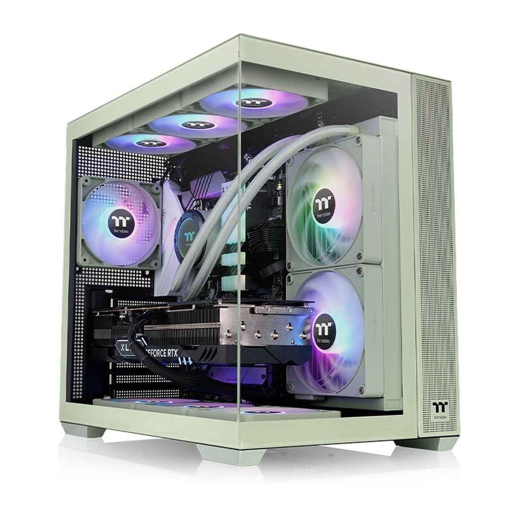 THERMALTAKE View 380 TG ARGB ATX Mid Tower Cabinet ( Matcha Green )