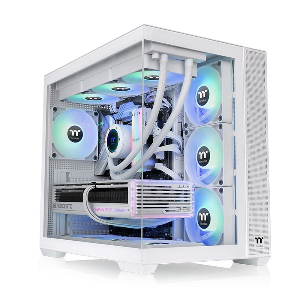 THERMALTAKE View 380 TG ARGB ATX Mid Tower Cabinet ( Snow White )