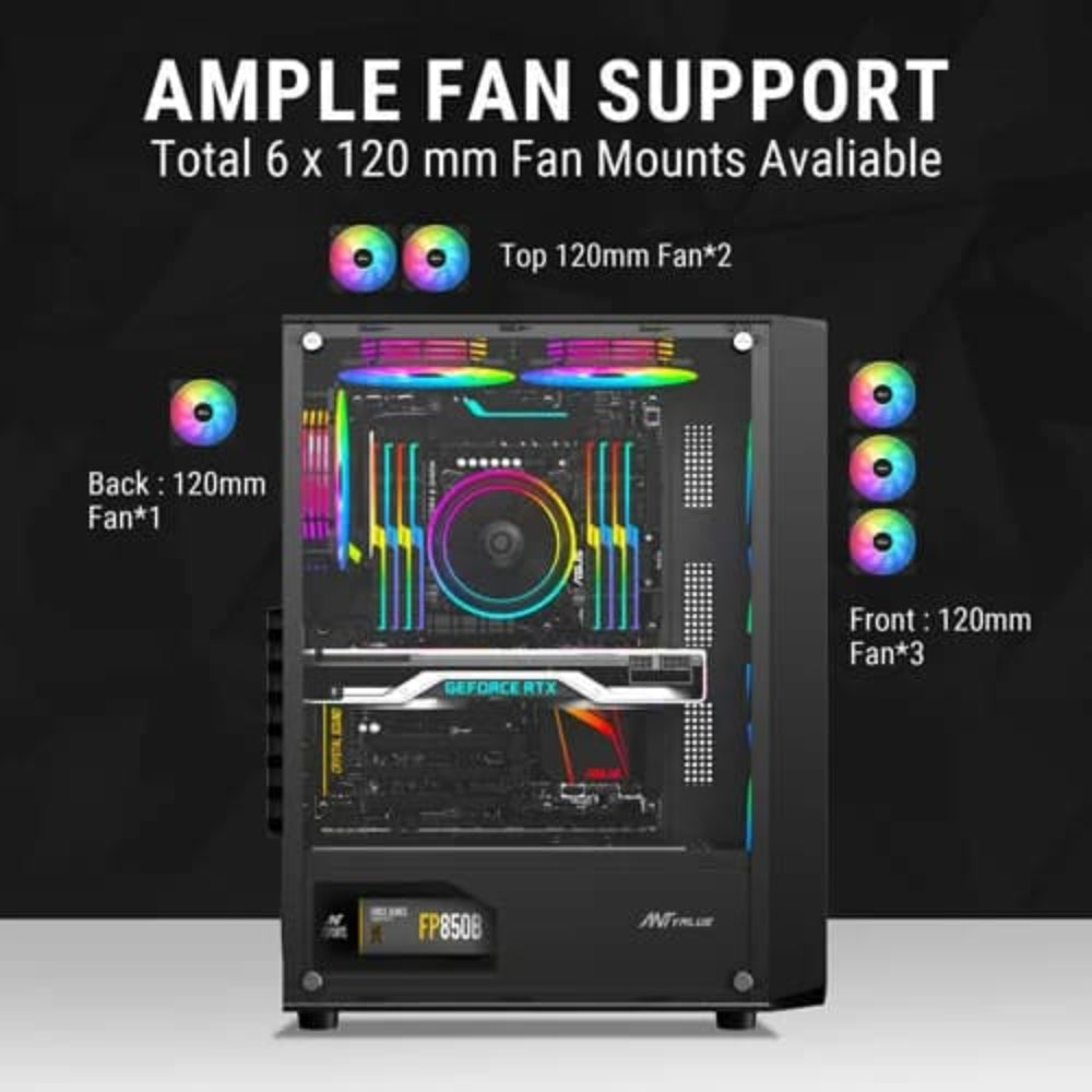 ANT VALUE VM41 ATX Mid Tower Cabinet ( Black )