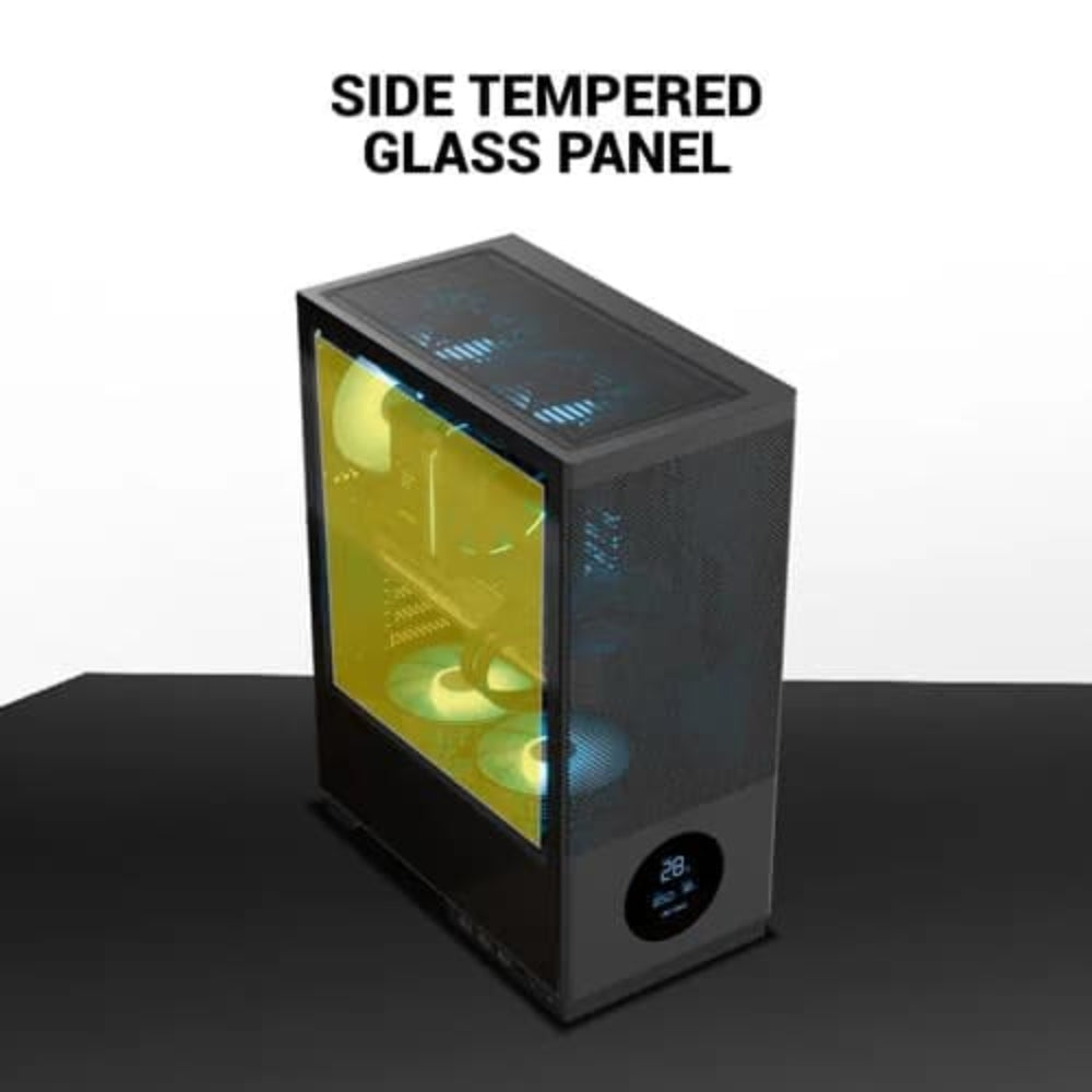 ANT ESPORTS X2 LCD ARGB ATX Mid Tower Cabinet (Black)