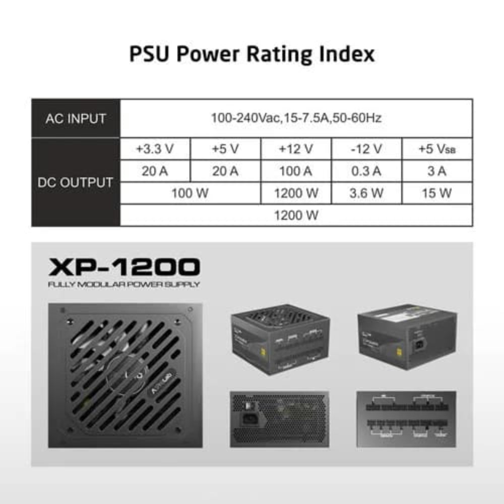 PROLAB DESIGN XPower XP-1200 Gold Fully Modular ATX 3.1 Power Supply ( 1200W )