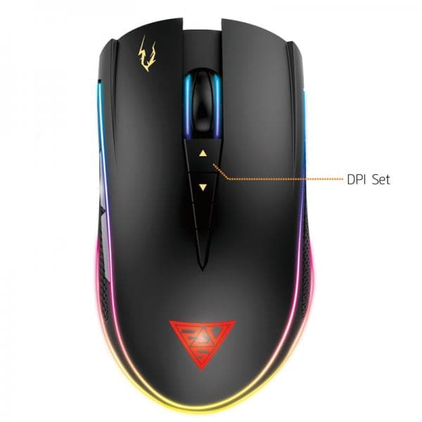 GAMDIAS Zeus P1 Wired Ergonomic RGB Gaming Mouse ( ZEUS-P1-RGB ) ( 12000DPI / 8 Macro Buttons ) ( Black )