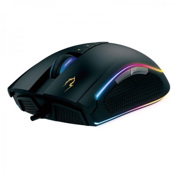 GAMDIAS Zeus P1 Wired Ergonomic RGB Gaming Mouse ( ZEUS-P1-RGB ) ( 12000DPI / 8 Macro Buttons ) ( Black )