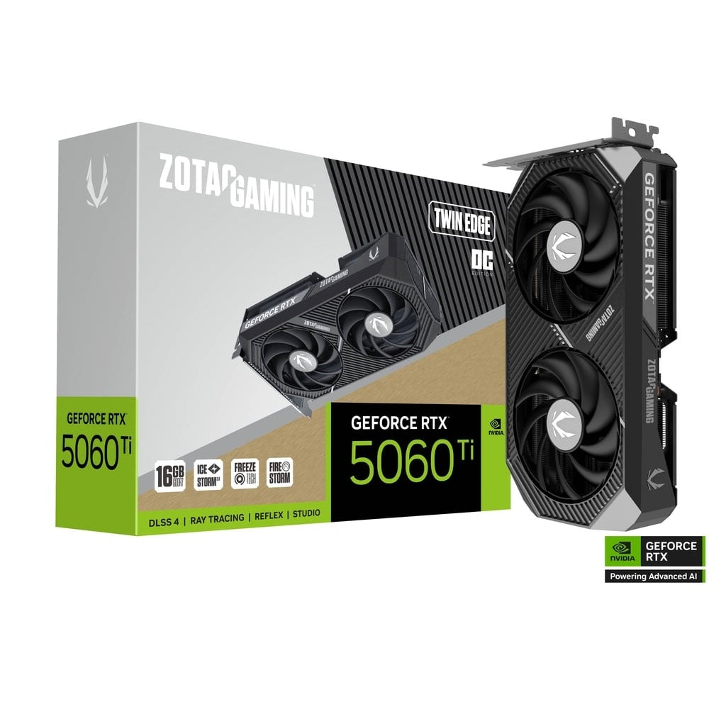 ZOTAC Gaming GeForce RTX 5060 Ti Twin Edge OC 16GB Nvidia Graphic Card