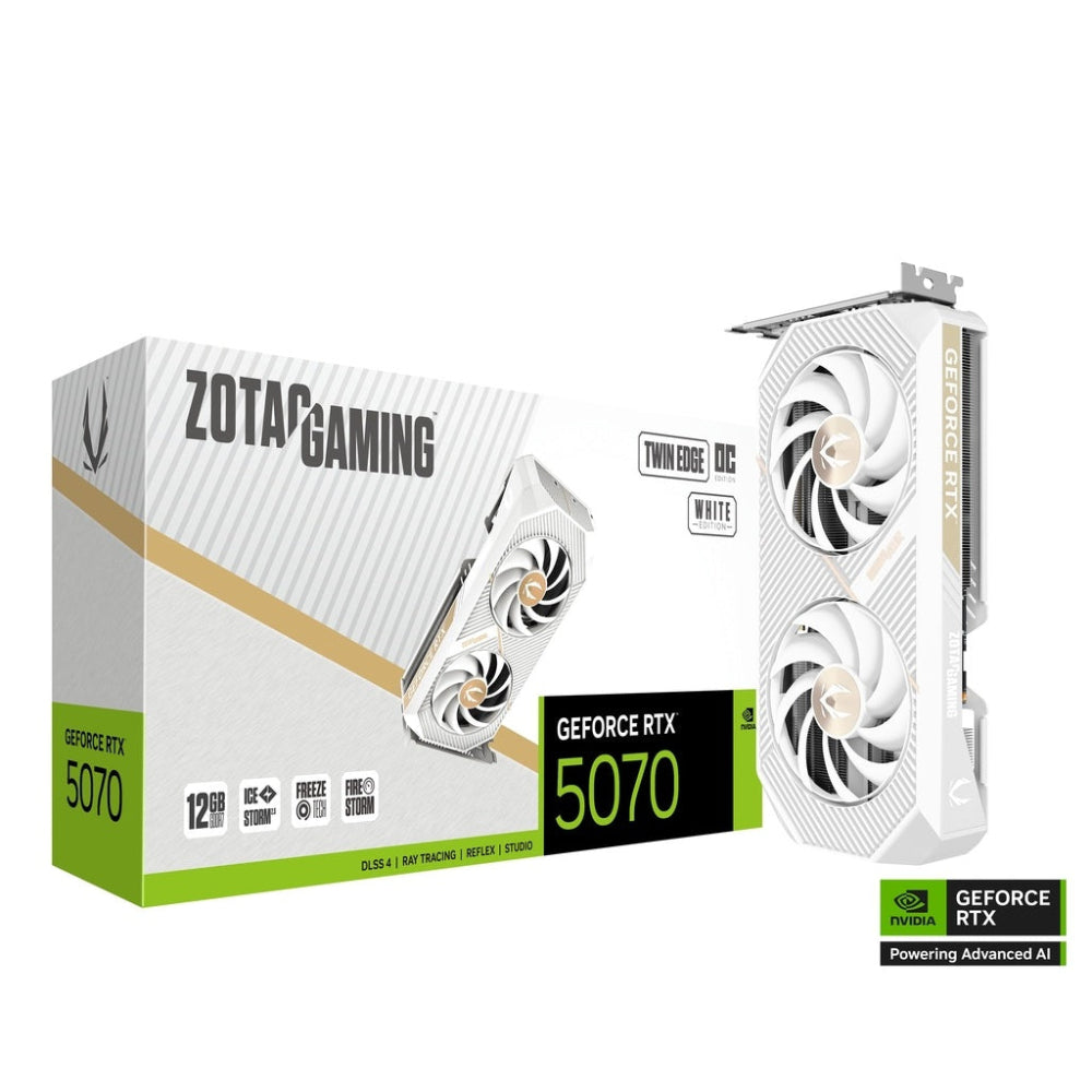 ZOTAC GAMING GeForce RTX 5070 Twin Edge OC Edition White 12GB Nvidia Graphic Card